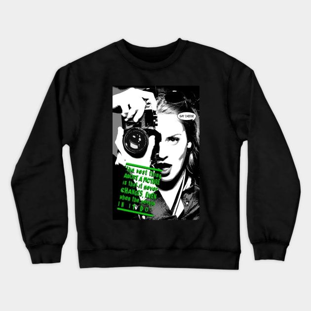 The Best thing about a Picture Crewneck Sweatshirt by CoverSwipes